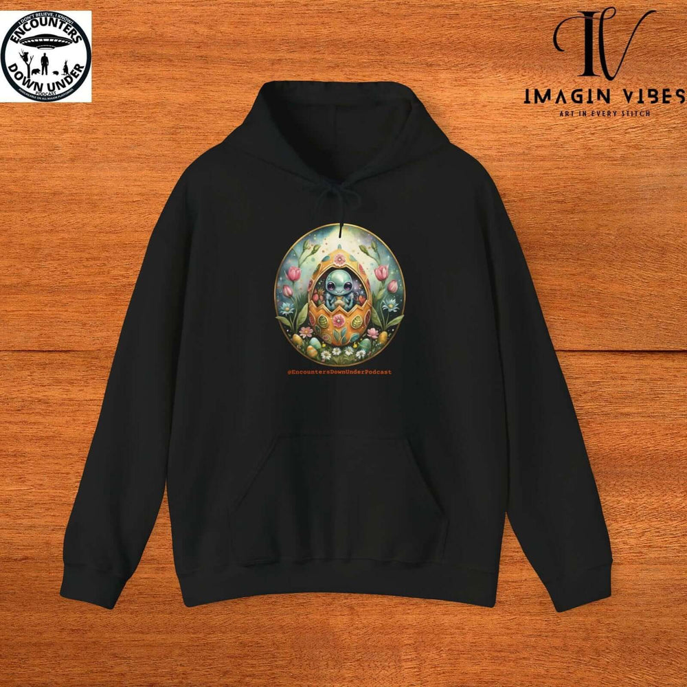 Encounters Down Under Podcast Supporting Unisex UFO Hoodie - Easter Egg UFO Hoodie Printify