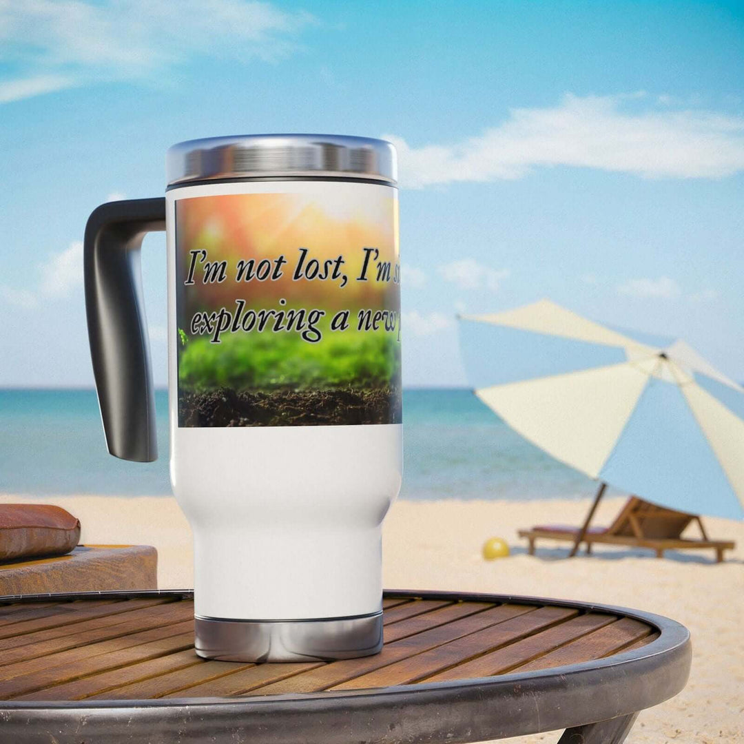 Adventure Awaits Stainless Steel Travel Mug Mug Printify