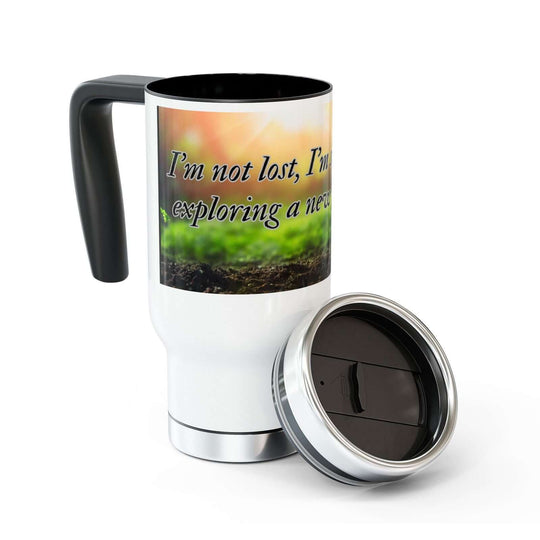 Adventure Awaits Stainless Steel Travel Mug Mug Printify