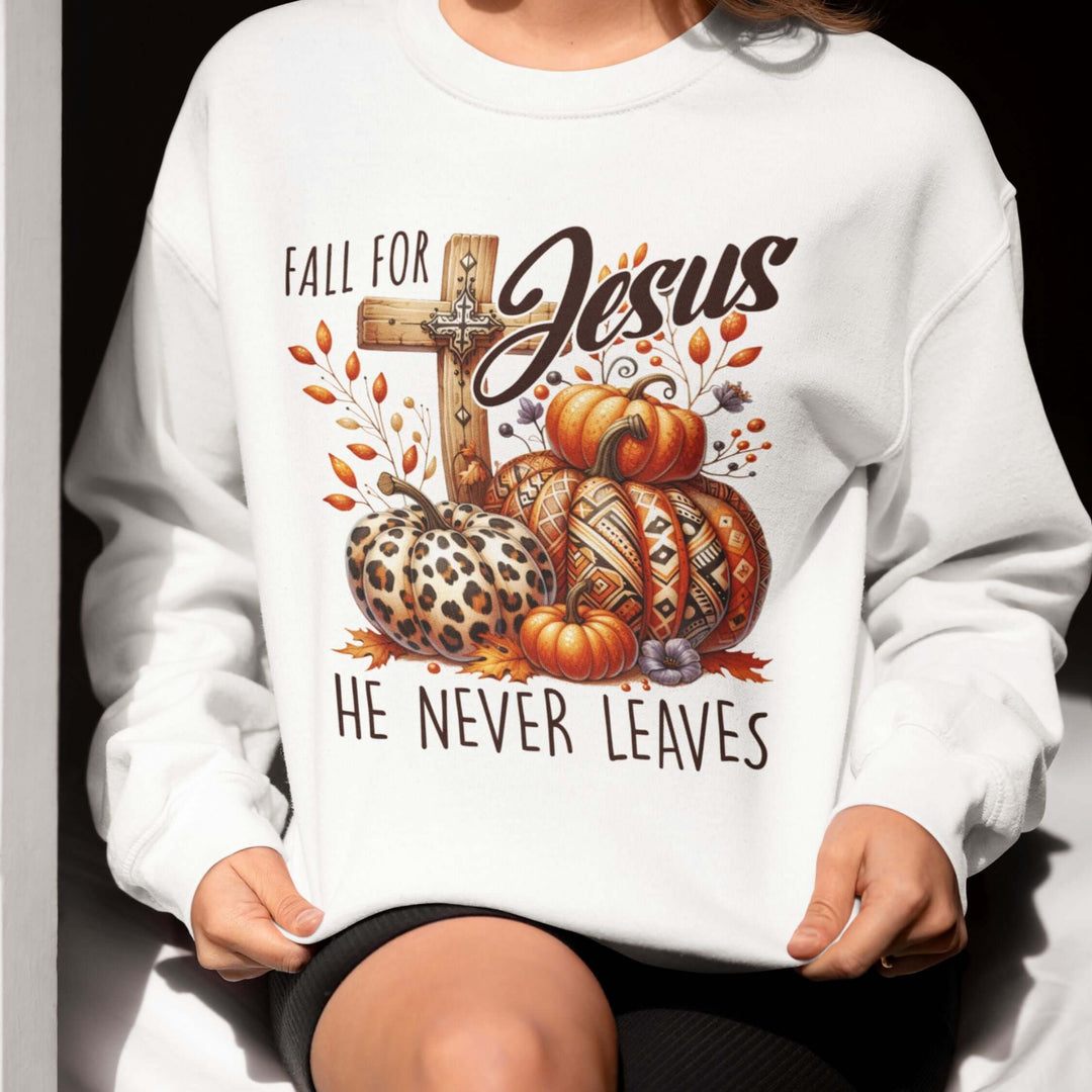 Fall for Jesus: Christian Fall Sweatshirt Sweatshirt Printify