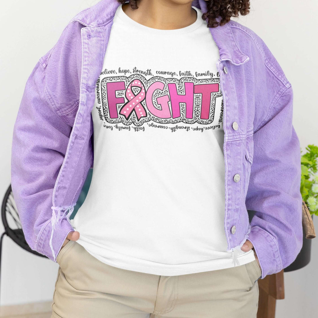 Fight Breast Cancer T-Shirt T-Shirt Printify