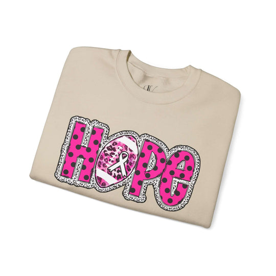 Hope Breast Cancer Football Sweatshirt Sweatshirt Printify