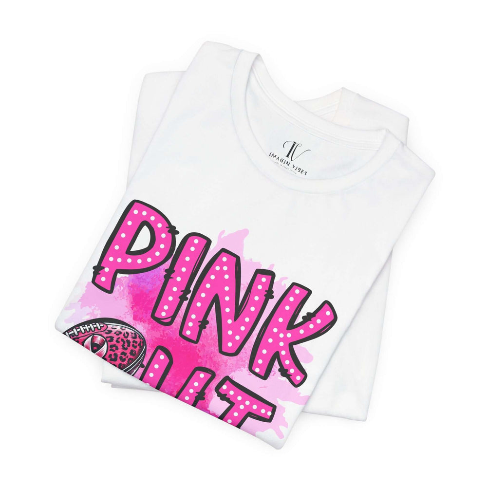 Pink Out Tackle Breast Cancer Football T-Shirt T-Shirt Printify