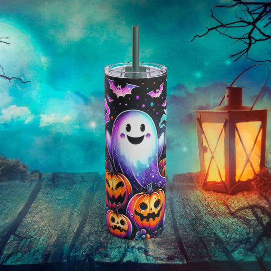Ghosts and Pumpkins Halloween Tumbler Mug Printify