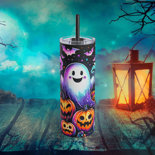 Ghosts and Pumpkins Halloween Tumbler Mug Printify