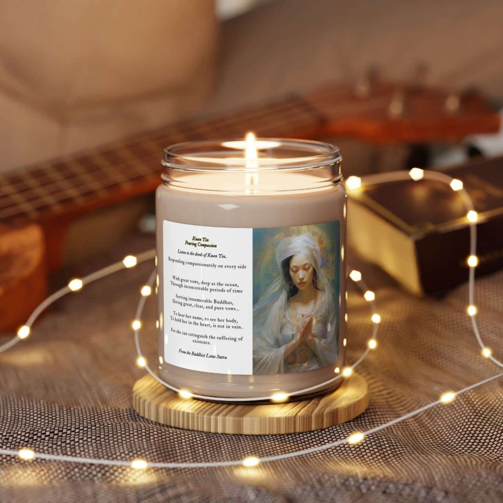 Guan Yin Scented Soy Candle: Spiritual Ritual Home Decor Printify Apple Harvest 9oz