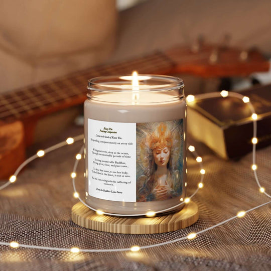 Guan Yin Scented Soy Candle: Spiritual Ritual Home Decor Printify Clean Cotton 9oz