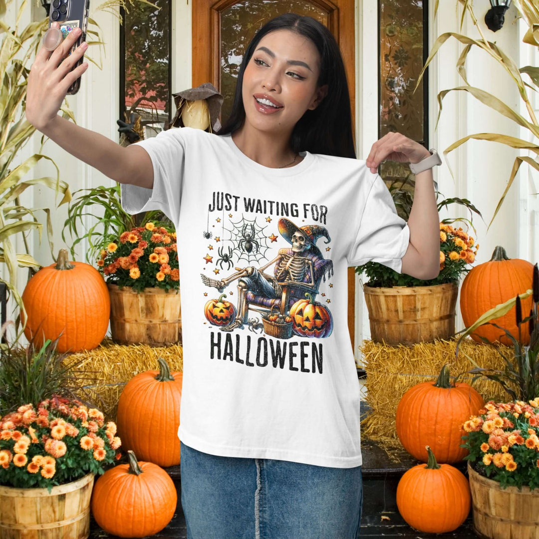 Halloween Skeleton Tee T-Shirt Printify White M
