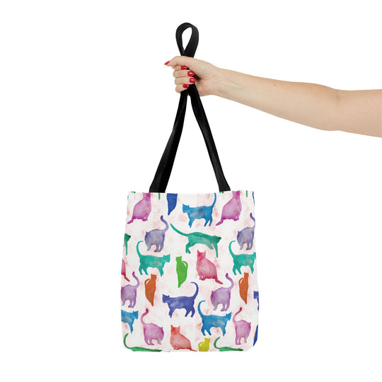 Watercolor Whiskers – Cat Pattern Tote Bag Bags Printify