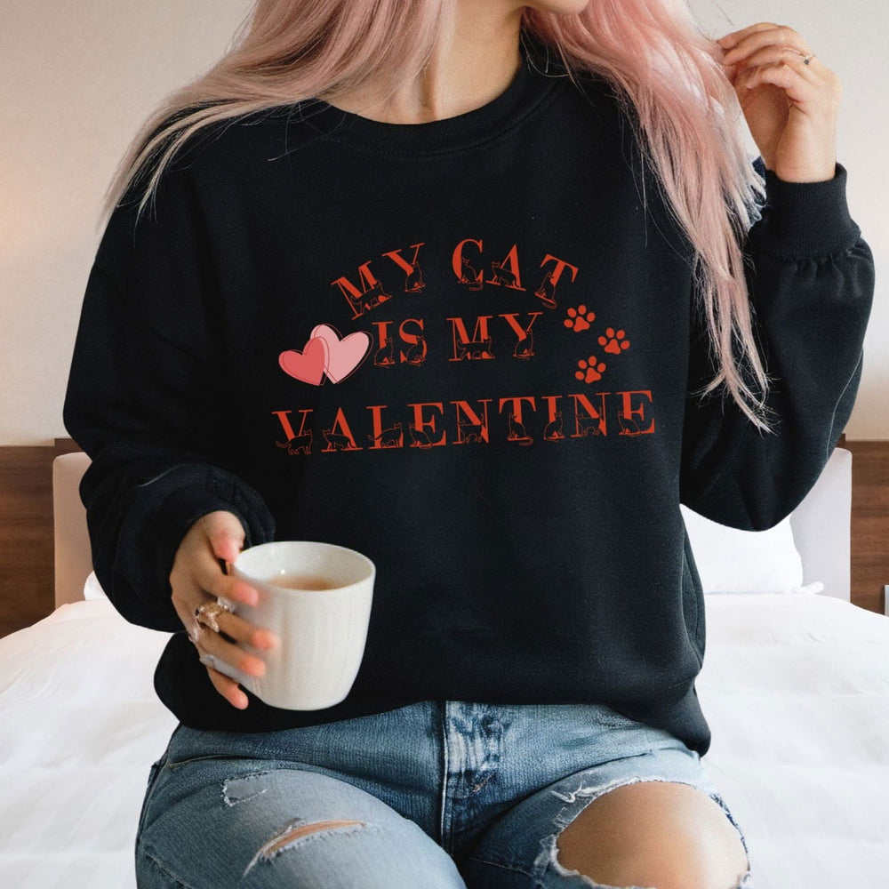 IV: Purrfect Love - Cat Valentine Sweatshirt Sweatshirt Printify