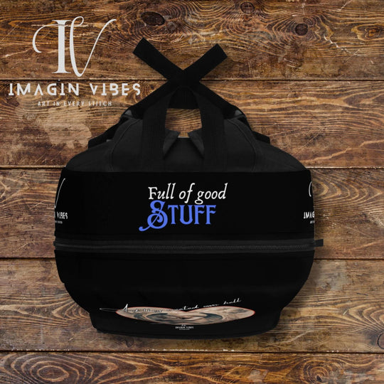 Black Backpack - Angel Embrace Limited Edition Backpack with Spiritual Love Message Bags Printify