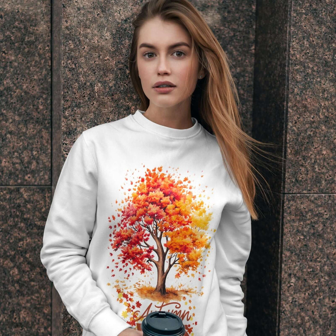 Autumn Tree Sweatshirt - Seasonal Vibes Unisex Crewneck Sweatshirt Printify