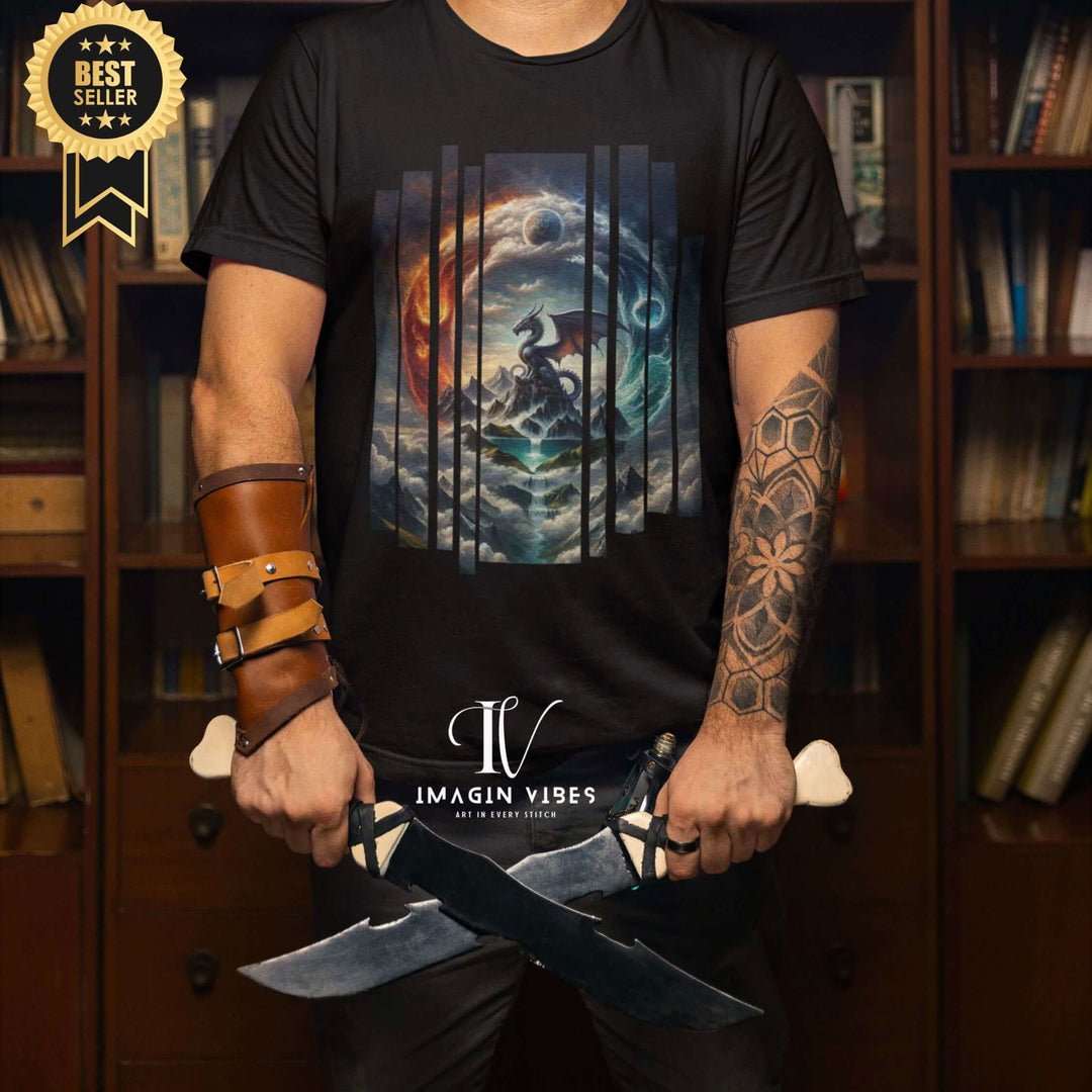 Imagin Vibes: Breathe Fire: Dragon Tee T-Shirt Printify