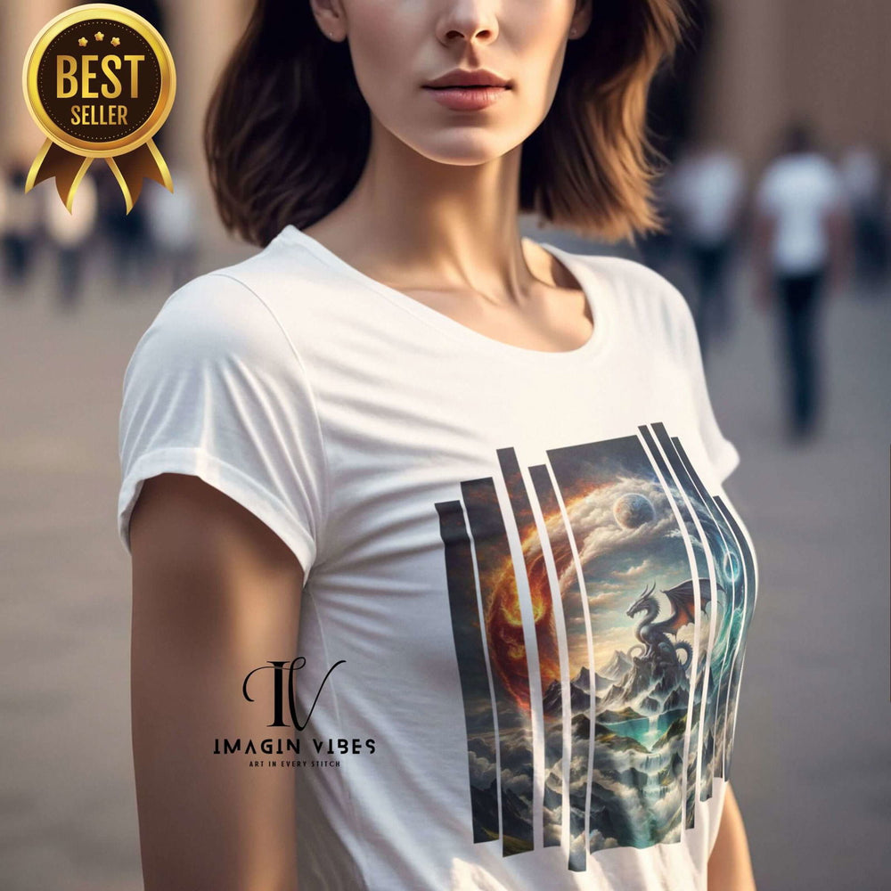 Imagin Vibes: Breathe Fire: Dragon Tee T-Shirt Printify