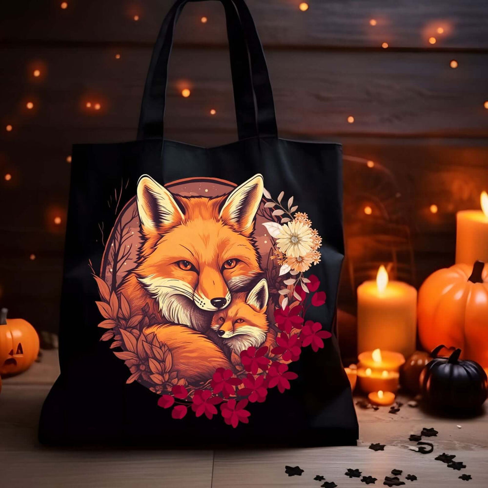 Cozy Fox Tote Bag Accessories Printify