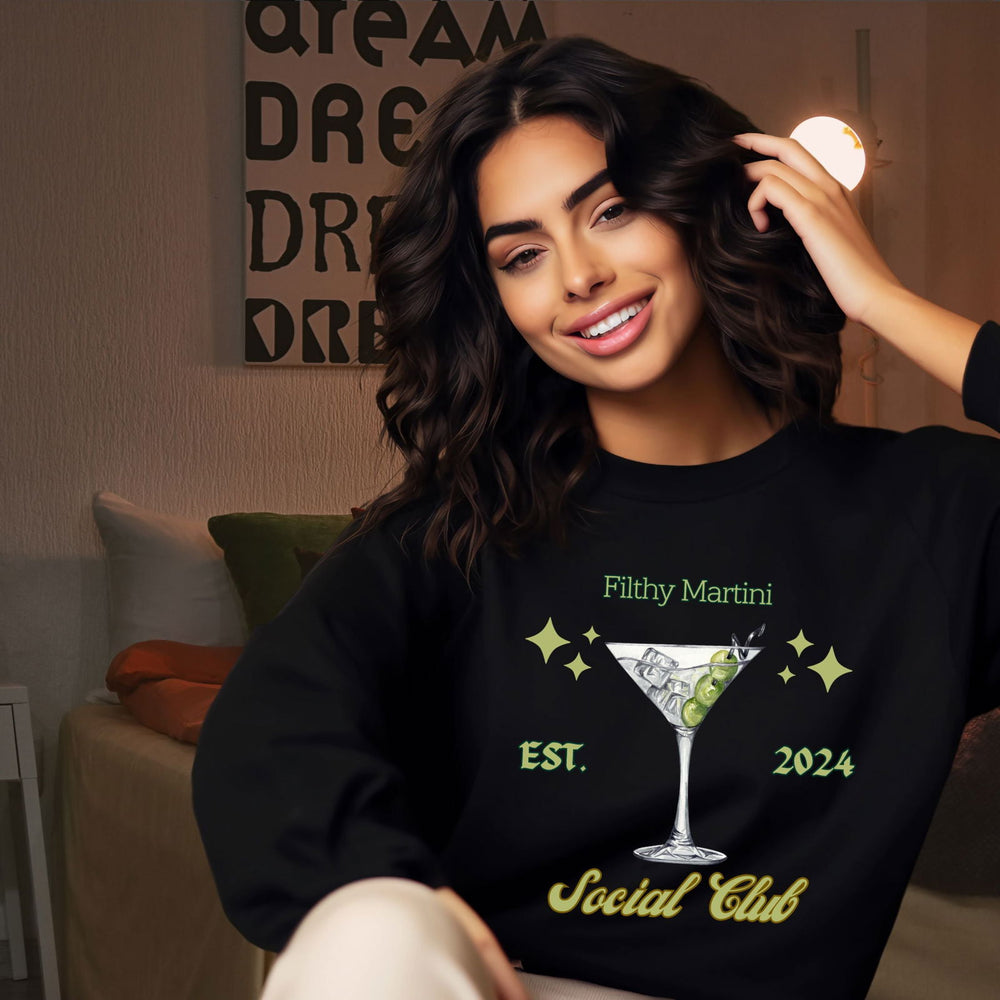 Imagin Vibes: Filthy Martini Social Club Sweatshirt Sweatshirt Printify