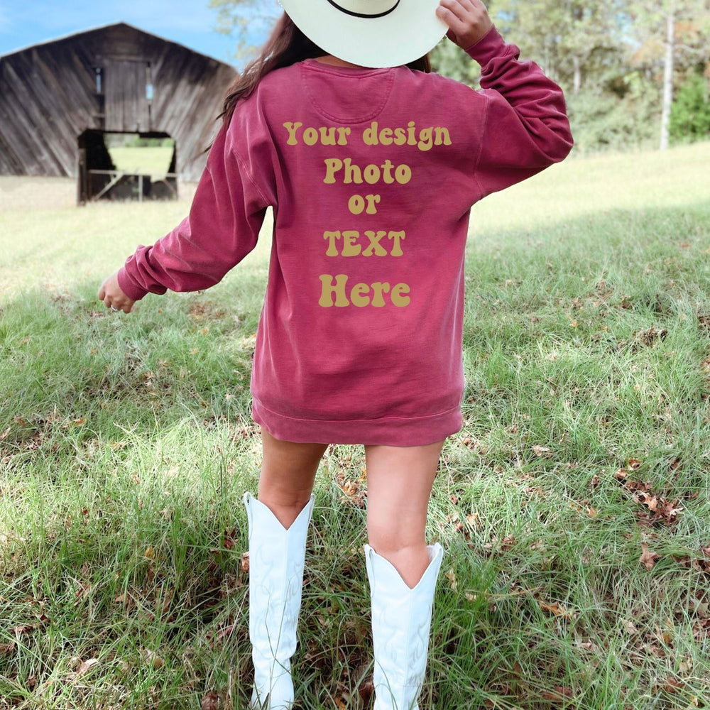 Imagin Vibes™ Luxury Crewneck Sweatshirt - Personalized with Your Photo, Text, Design Sweatshirt Printify