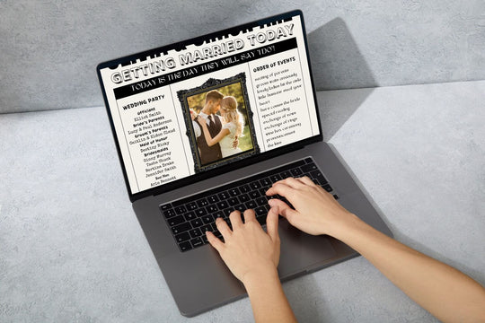 Newspaper Wedding Program Template (Editable & Fun!) planner ImaginVibes