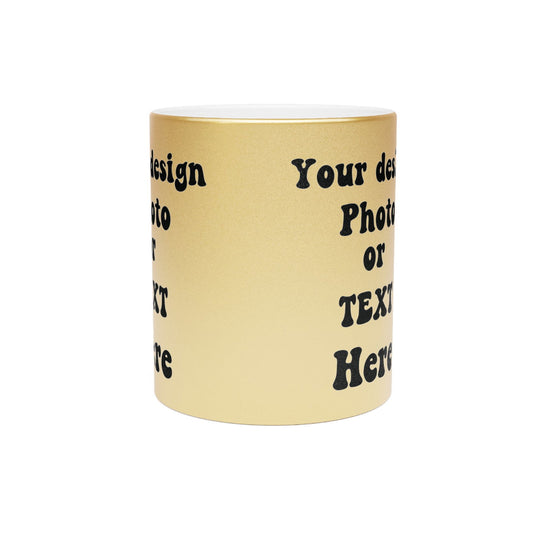 Imagin Vibes: Personalized Metallic Mug (Gold or Silver, Design Your Own!) Mug Printify