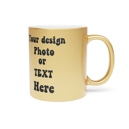 Imagin Vibes: Personalized Metallic Mug (Gold or Silver, Design Your Own!) Mug Printify