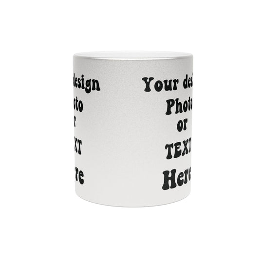 Imagin Vibes: Personalized Metallic Mug (Gold or Silver, Design Your Own!) Mug Printify