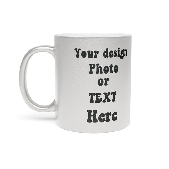 Imagin Vibes: Personalized Metallic Mug (Gold or Silver, Design Your Own!) Mug Printify