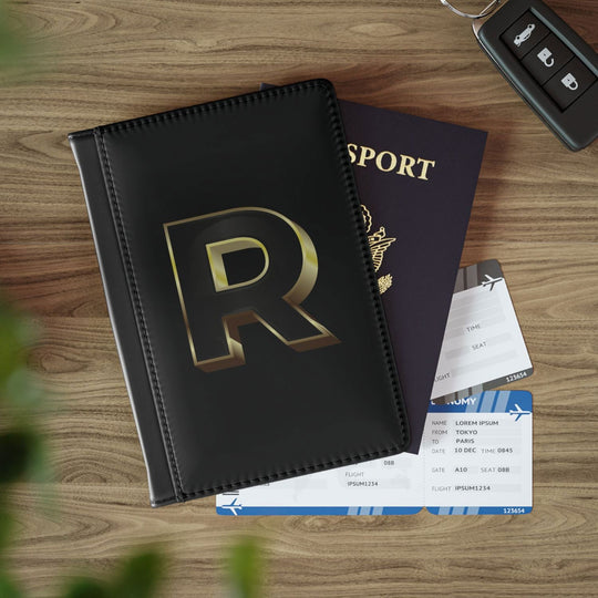 Imagin Vibes: Personalized Passport Cover (3D Letter Patch - Elegant & Secure) Accessories Printify