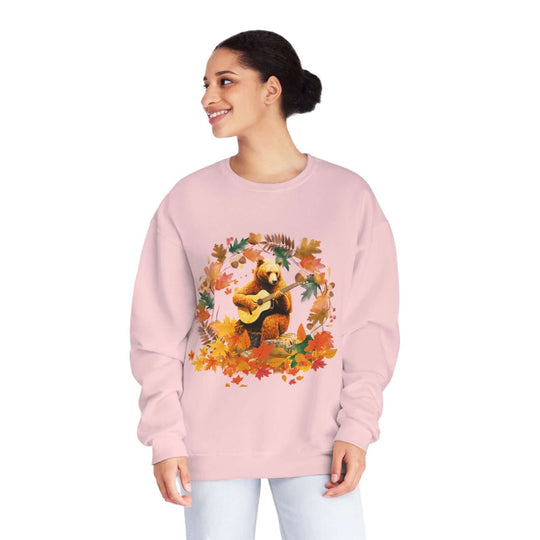 Imagin Vibes: Rock Fall in Style - Bear Guitar Sweatshirt Sweatshirt Printify
