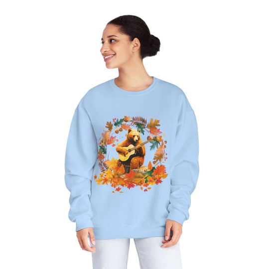 Imagin Vibes: Rock Fall in Style - Bear Guitar Sweatshirt Sweatshirt Printify