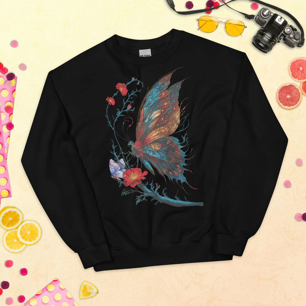 Imagin Vibes: Vintage Boho Butterfly Sweatshirt Sweatshirt Printify