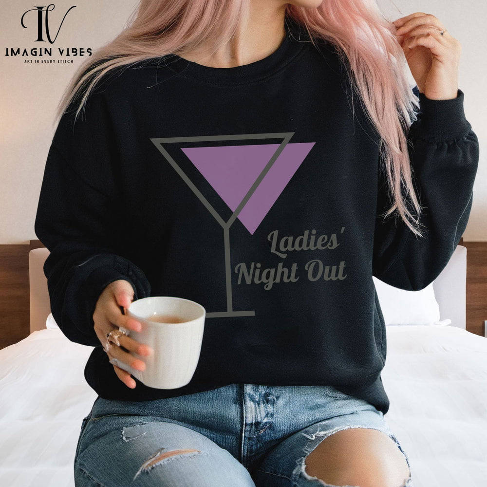Ladies' Night Out Sweatshirt: Dirty Martini Social Club Sweatshirt Printify