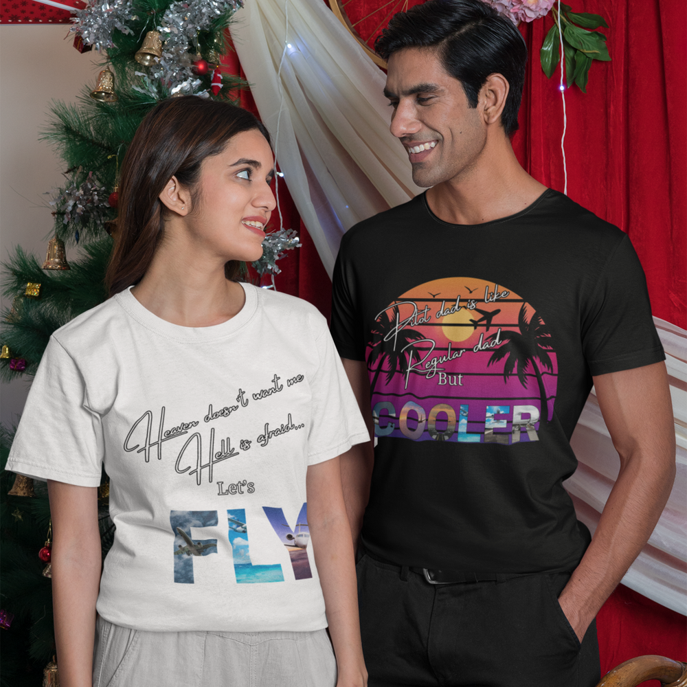 Level Up Dadhood: "Pilot Dad" Cool Guy Tee T-Shirt Printify