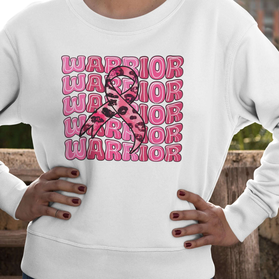 Pink Ribbon Breast Cancer Awareness Sweatshirt Sweatshirt Printify
