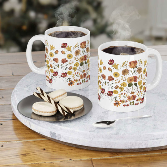 Floral Ceramic Mug Mug Printify