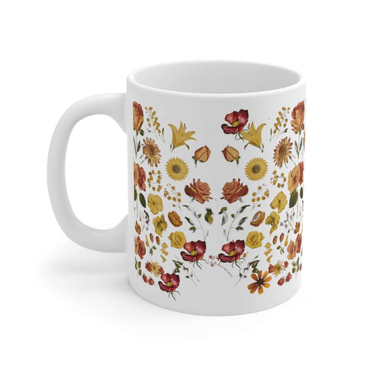 Floral Ceramic Mug Mug Printify