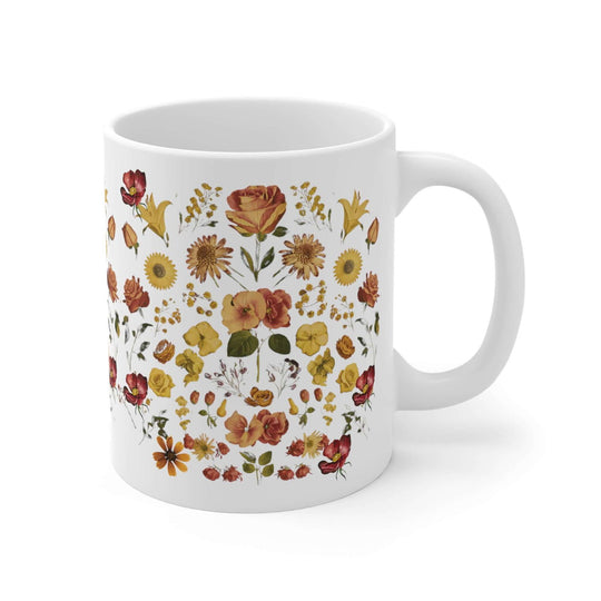 Floral Ceramic Mug Mug Printify