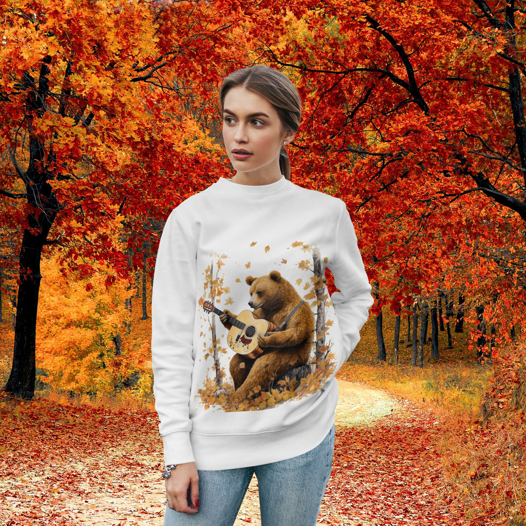 Imagin Vibes: Rock Fall in Style - Bear Guitar Sweatshirt Sweatshirt