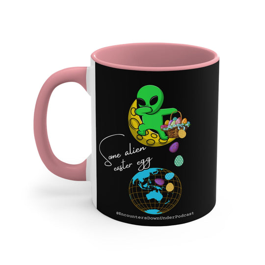 Some Alien Easter Egg Mug, Encounters Down Under Podcast Mug 11oz Mug Printify