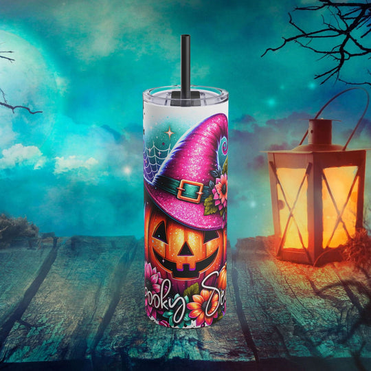 Spooky Season Halloween Pumpkin Tumbler Mug Printify Black 20oz Matte