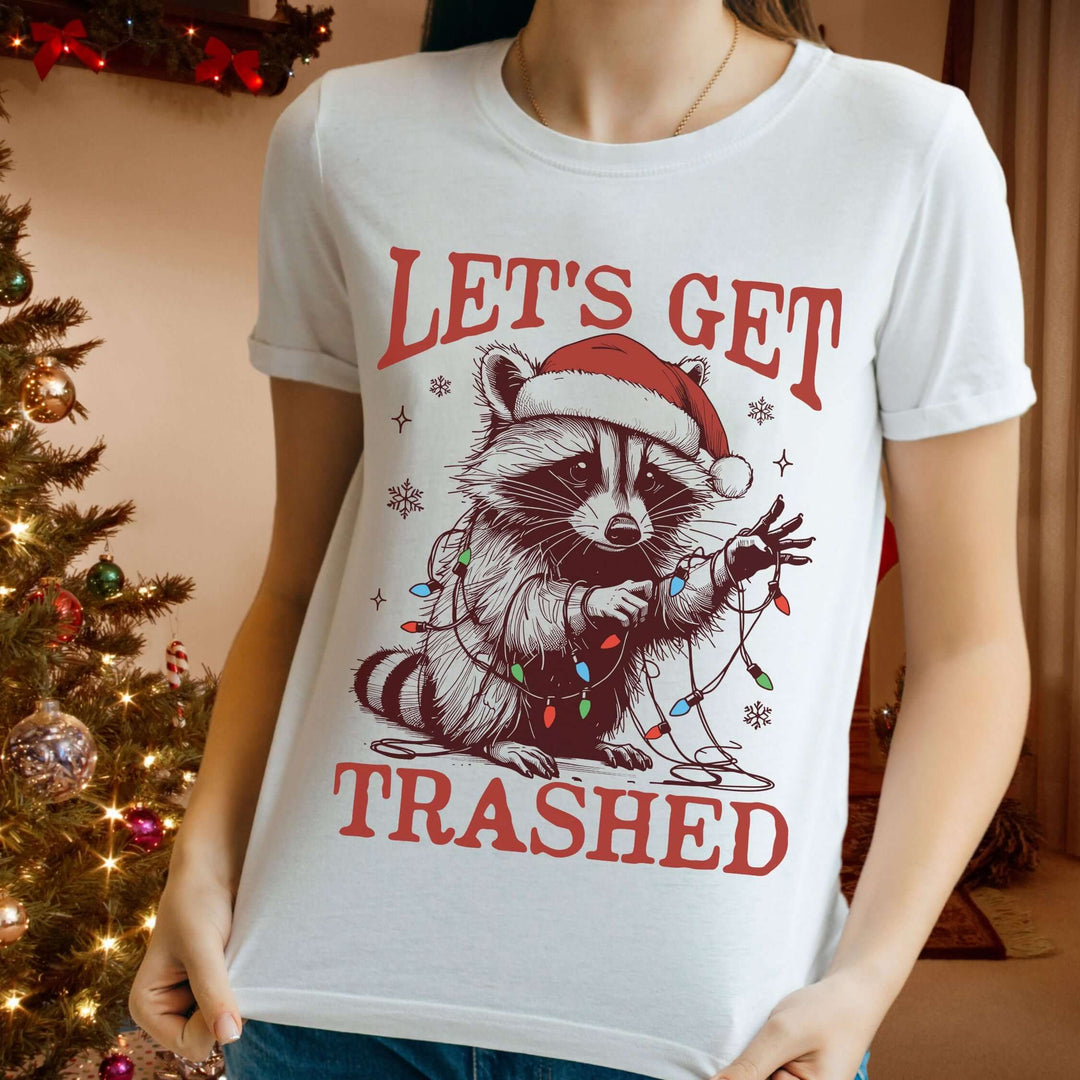 Christmas Trash Panda Tee T-Shirt Printify