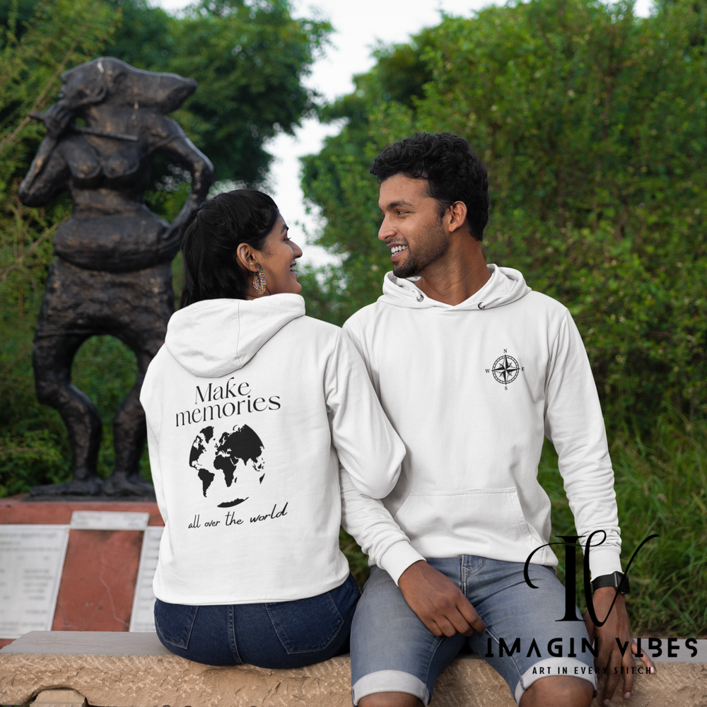 Travel The World Hoodie: "Make Memories" Design Hoodie Printify