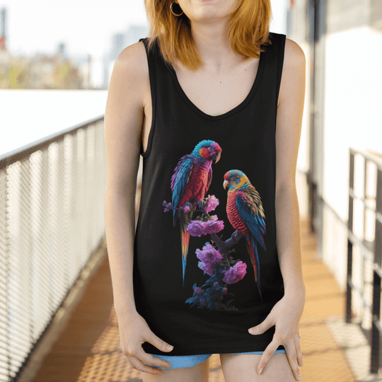 Tropical Parrot Tank Top Tank Top Printify