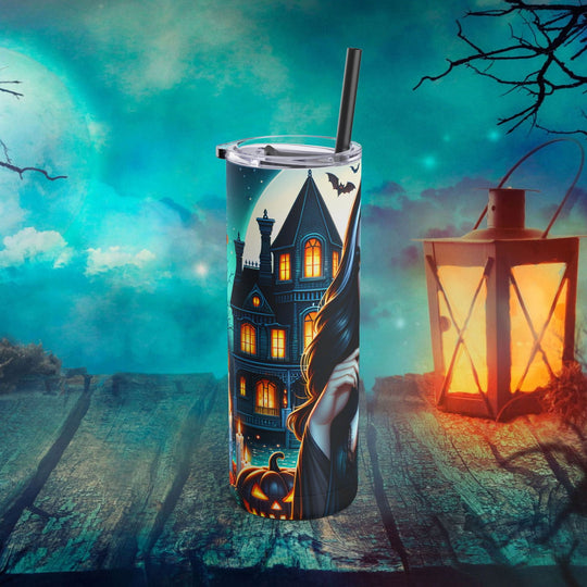 Vampire Woman Halloween Tumbler: Trick or Treat Mug Printify