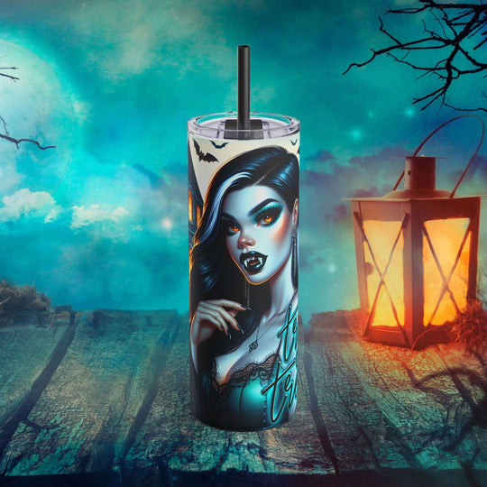Vampire Woman Halloween Tumbler: Trick or Treat Mug Printify