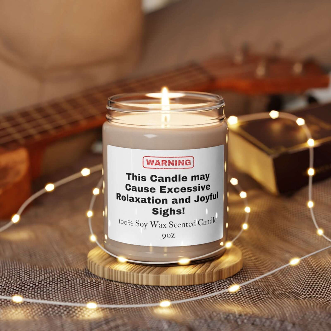 Warning: May Cause Laughter 9oz Soy Candle Home Decor Printify White Sage and Lavender 9oz