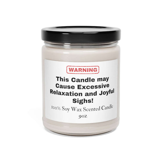 Warning: May Cause Laughter 9oz Soy Candle Home Decor Printify