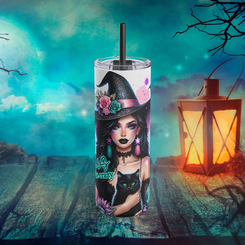 Witches Be Crazy Halloween Tumbler Mug Printify Black 20oz Matte