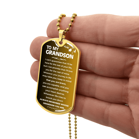 To My Grandson - Beautiful Love Tag - Gift Set - SS99v2 Jewelry ShineOn Fulfillment