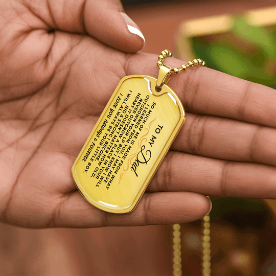 To My Dad | Always Be Your Little Boy | Beautiful Love Tag - SS296 Jewelry ShineOn Fulfillment