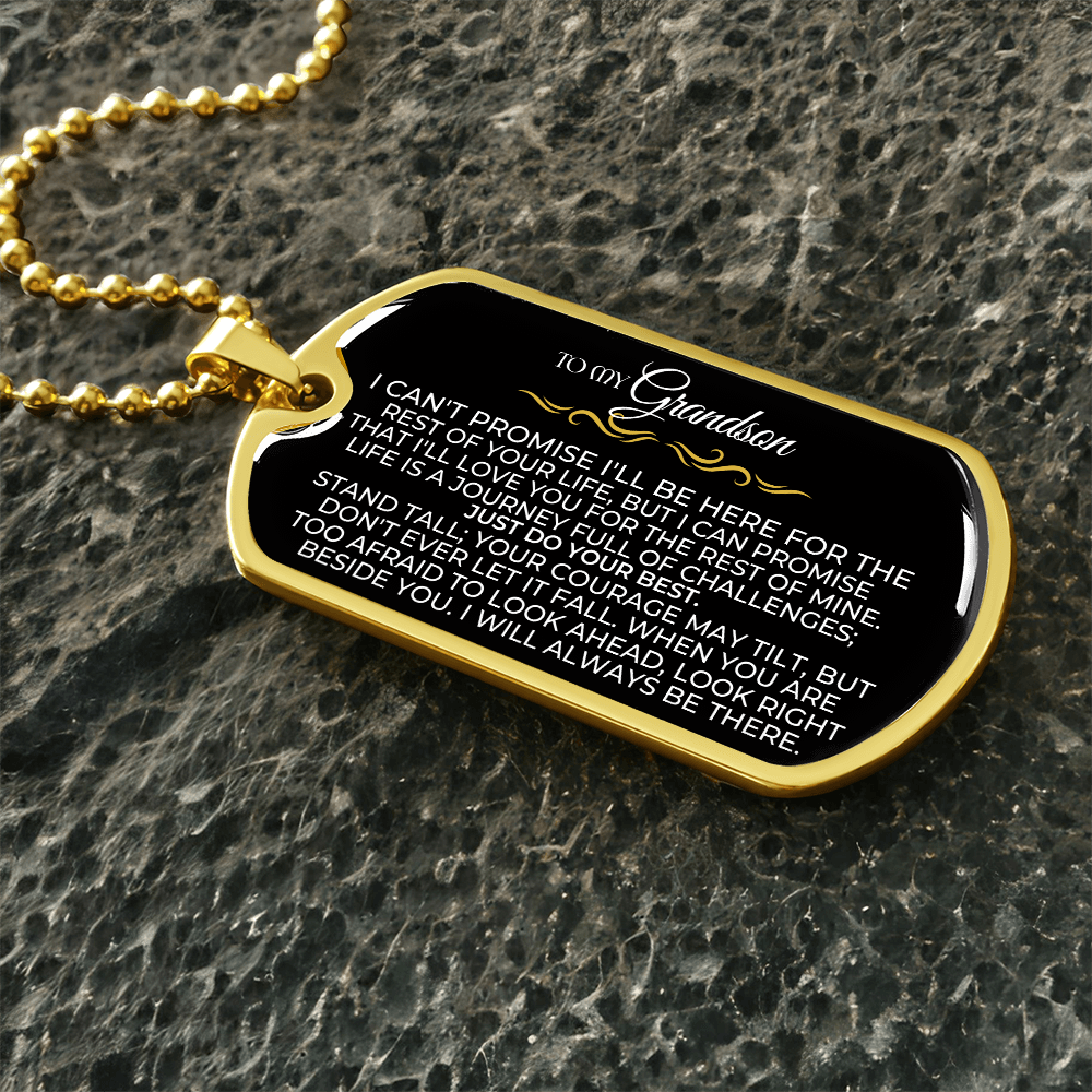 To My Grandson - Love Tag - SS426GS-DTV1 Jewelry ShineOn Fulfillment